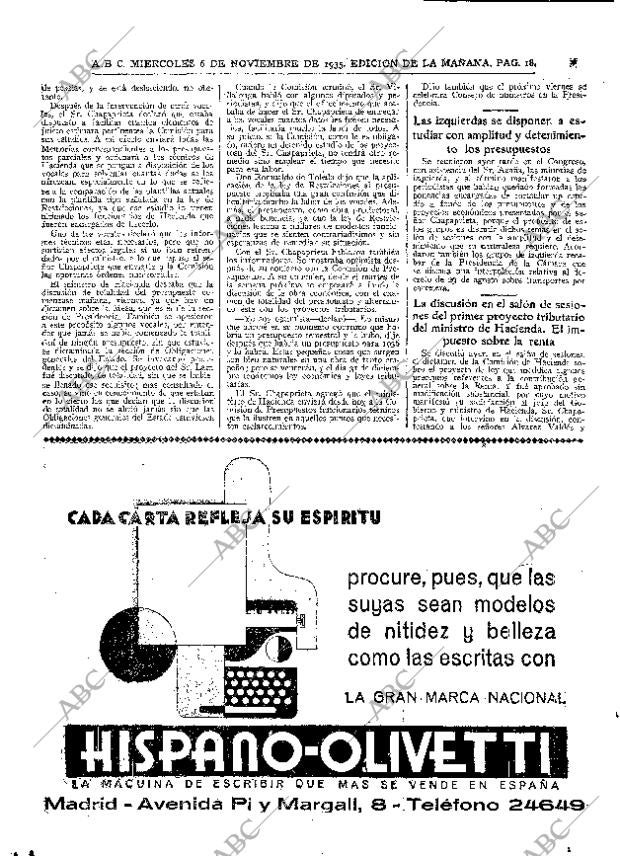 ABC MADRID 06-11-1935 página 18