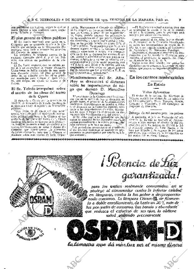 ABC MADRID 06-11-1935 página 20