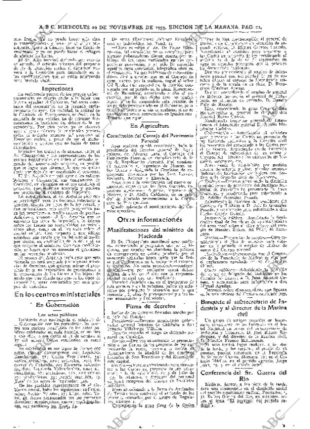ABC MADRID 20-11-1935 página 21