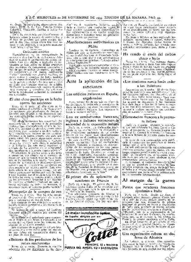 ABC MADRID 20-11-1935 página 33