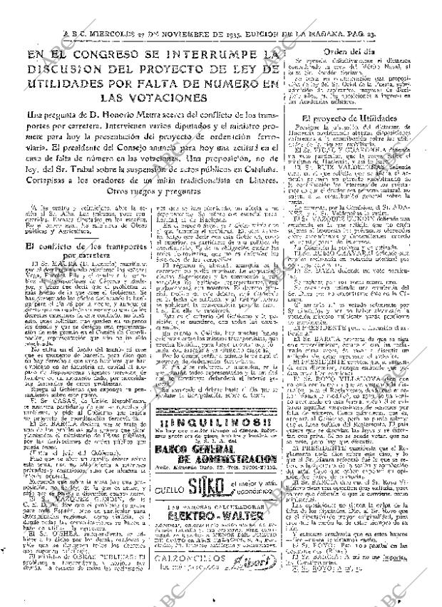ABC MADRID 27-11-1935 página 23