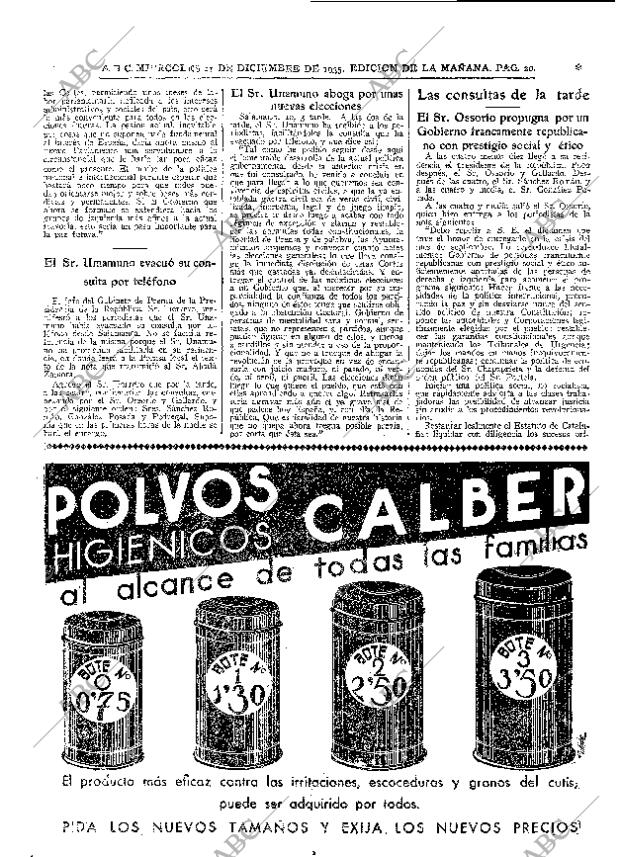 ABC MADRID 11-12-1935 página 20