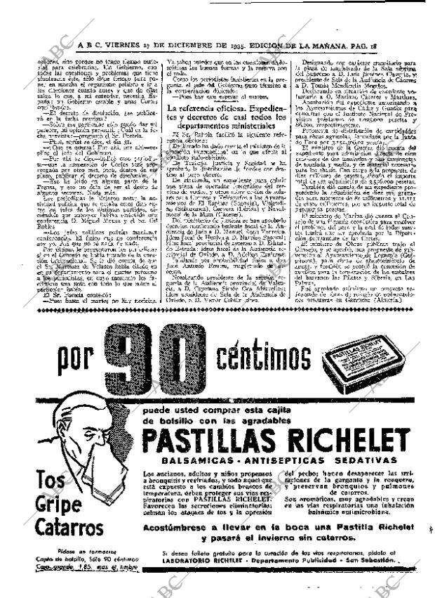 ABC MADRID 27-12-1935 página 18