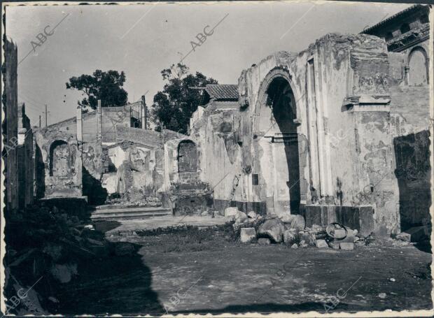 Templo de san Pascual, Destruído en 1936, conforme se Encontraba A la liberación...