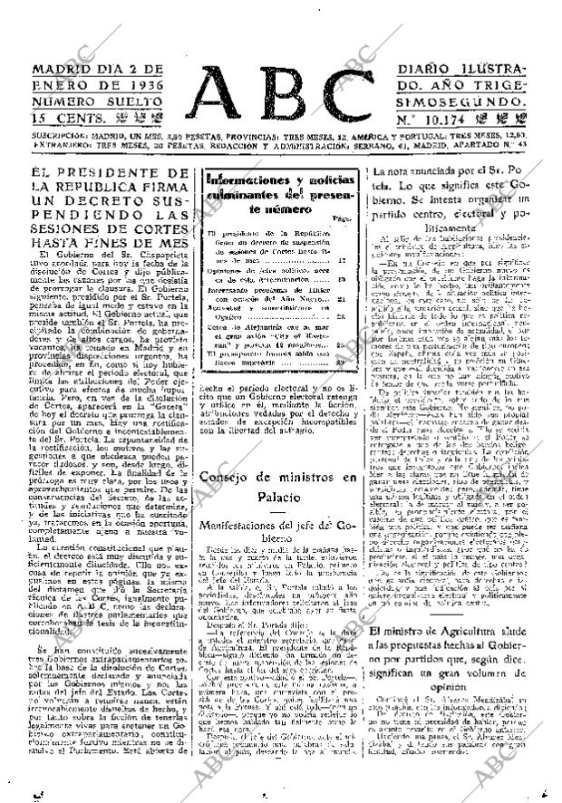 ABC MADRID 02-01-1936 página 19