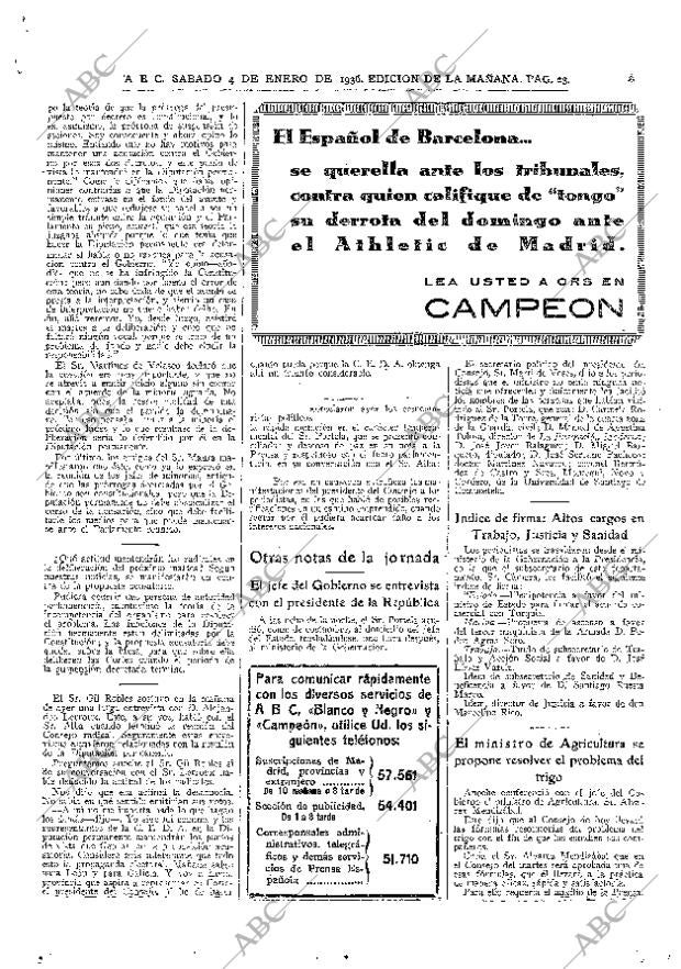 ABC MADRID 04-01-1936 página 23