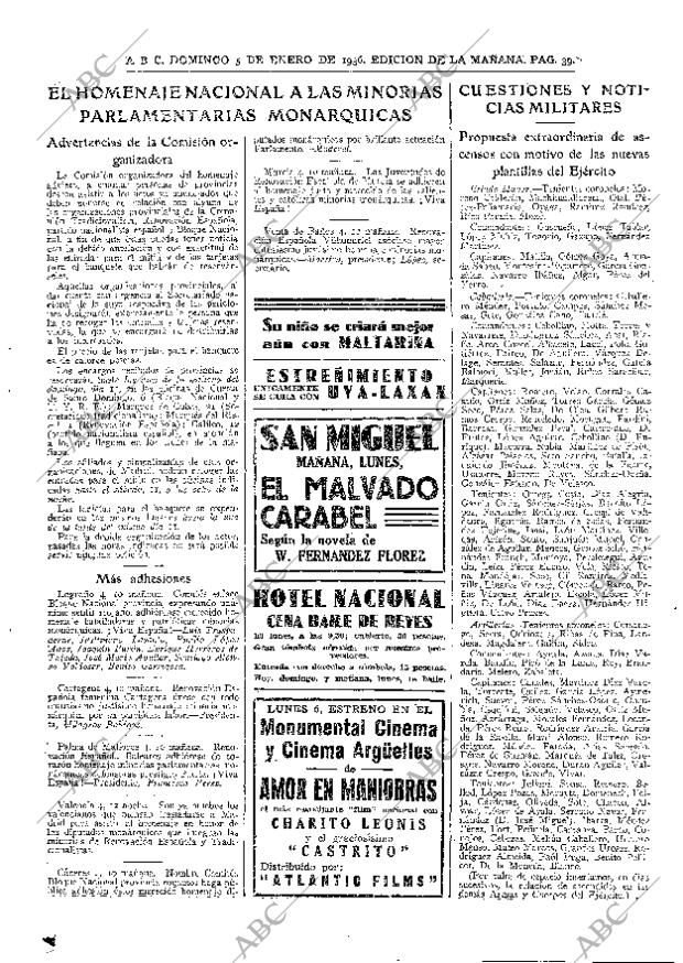 ABC MADRID 05-01-1936 página 39