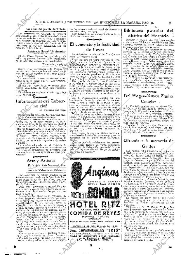 ABC MADRID 05-01-1936 página 52