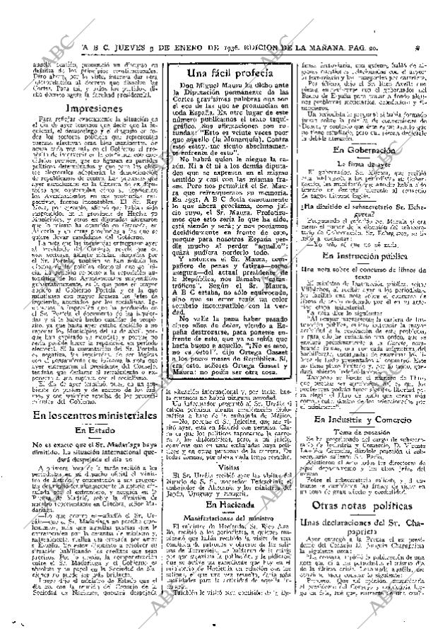 ABC MADRID 09-01-1936 página 20
