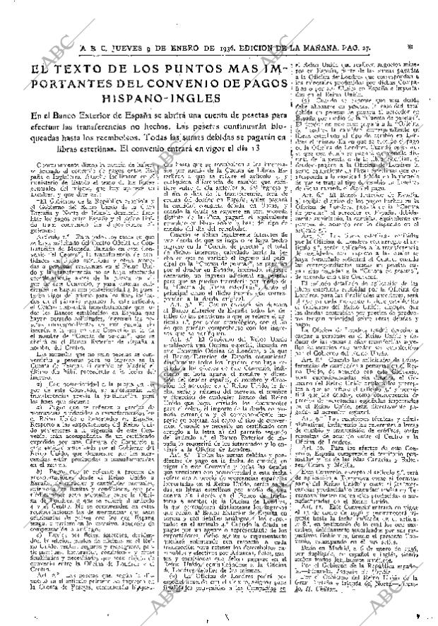 ABC MADRID 09-01-1936 página 27