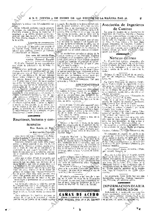 ABC MADRID 09-01-1936 página 38