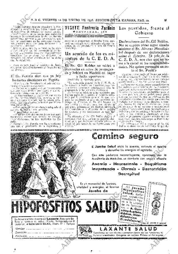 ABC MADRID 10-01-1936 página 20
