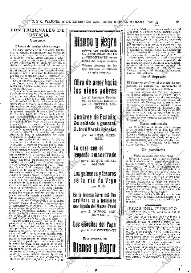 ABC MADRID 10-01-1936 página 33