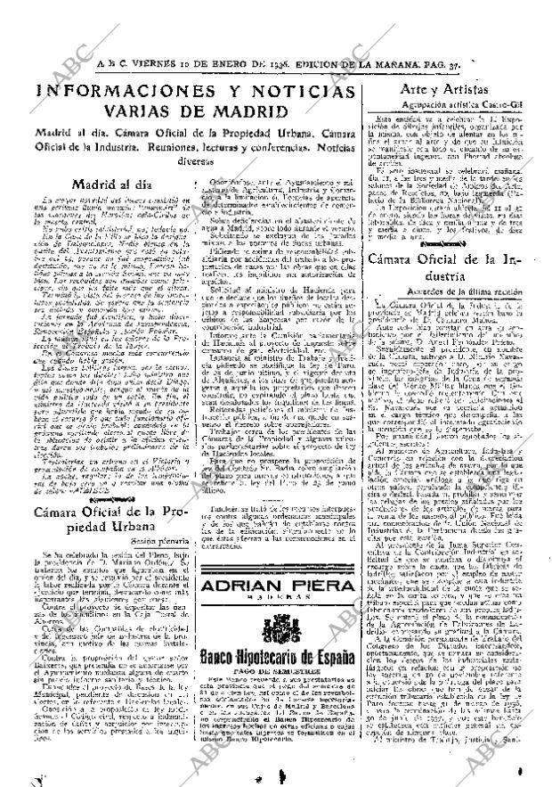 ABC MADRID 10-01-1936 página 37