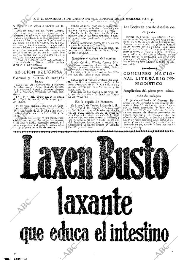 ABC MADRID 12-01-1936 página 42