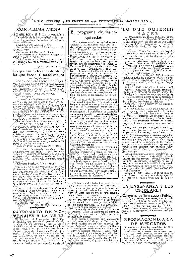 ABC MADRID 17-01-1936 página 23