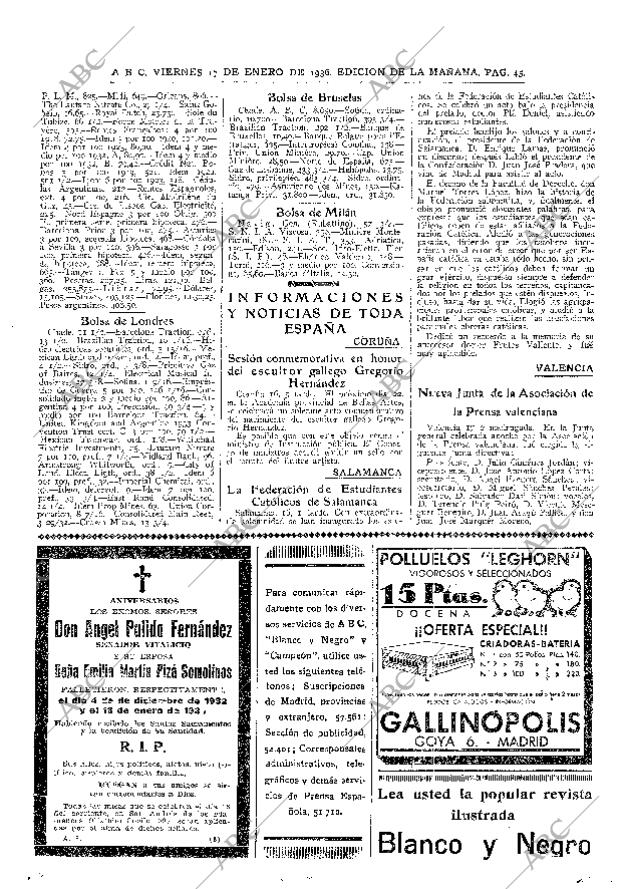 ABC MADRID 17-01-1936 página 45