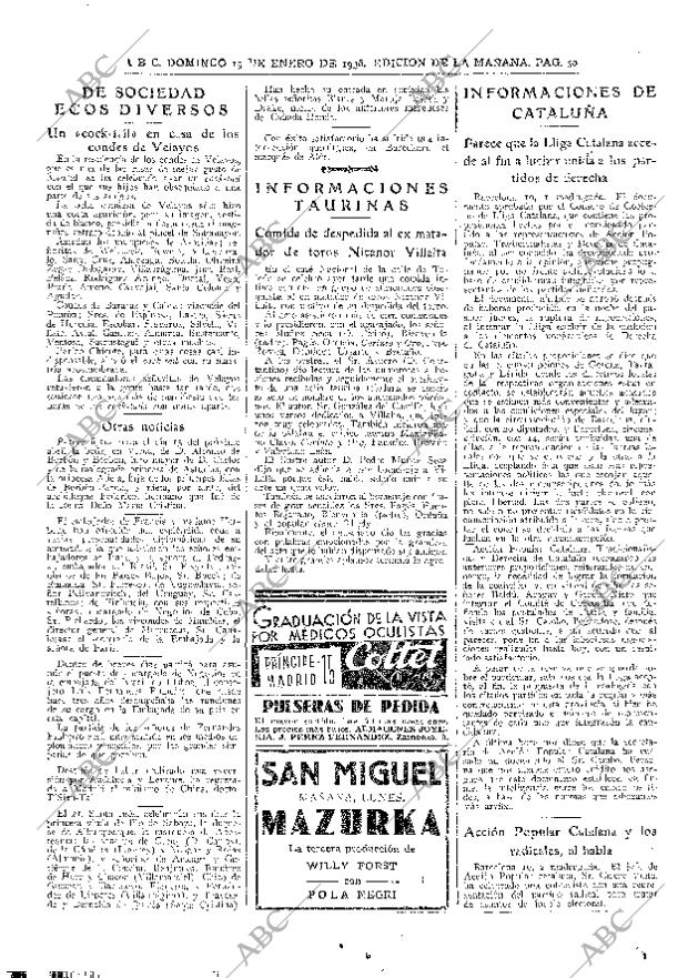 ABC MADRID 19-01-1936 página 50