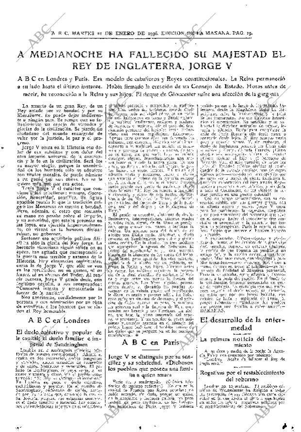 ABC MADRID 21-01-1936 página 19