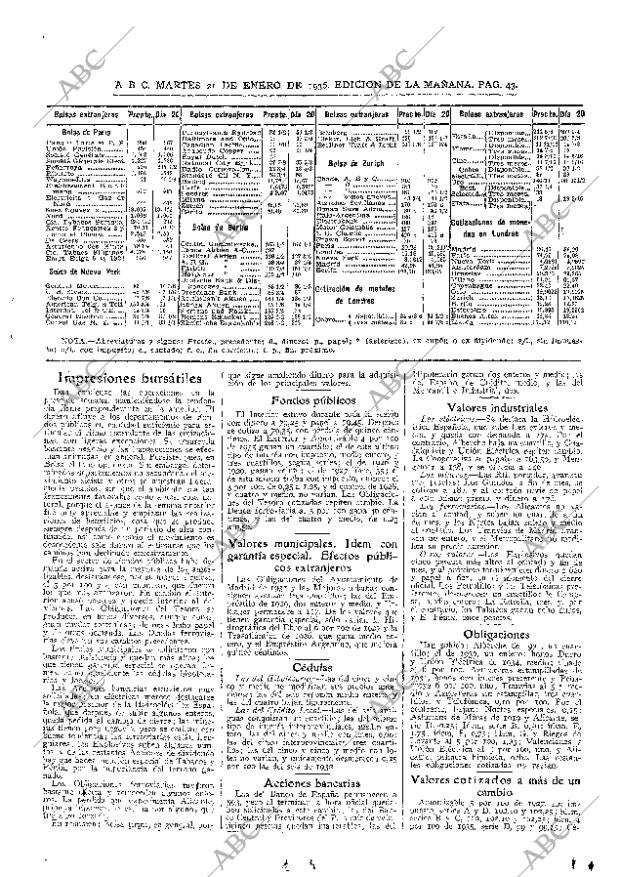 ABC MADRID 21-01-1936 página 43