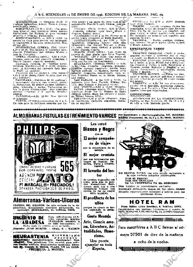 ABC MADRID 22-01-1936 página 48