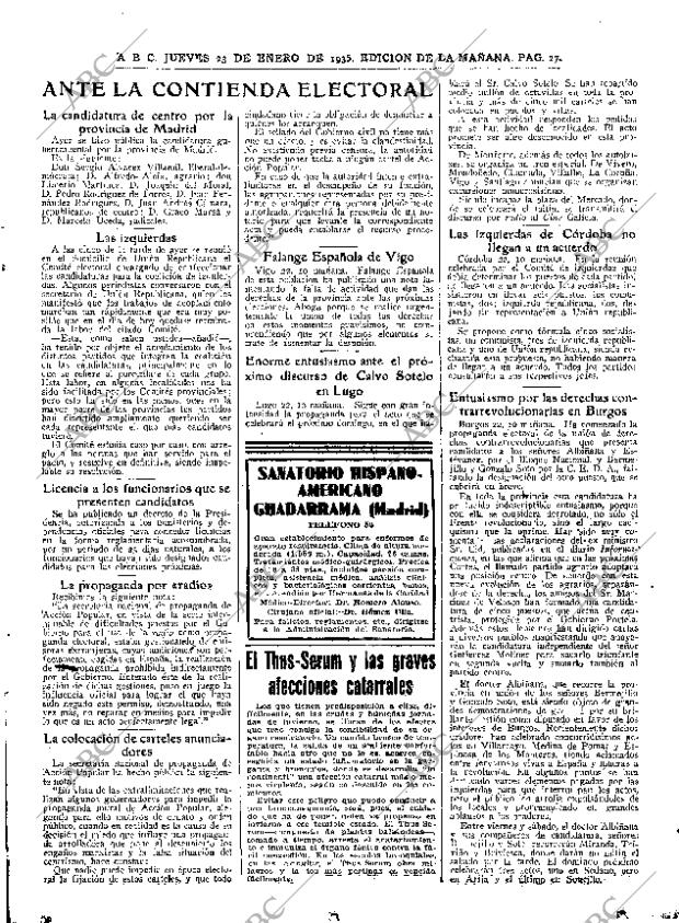 ABC MADRID 23-01-1936 página 27