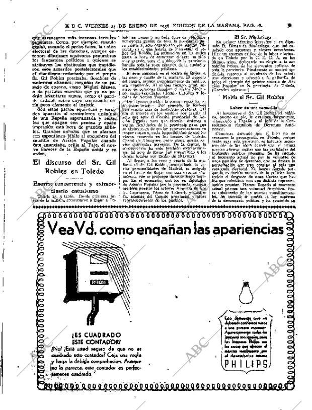 ABC MADRID 24-01-1936 página 18