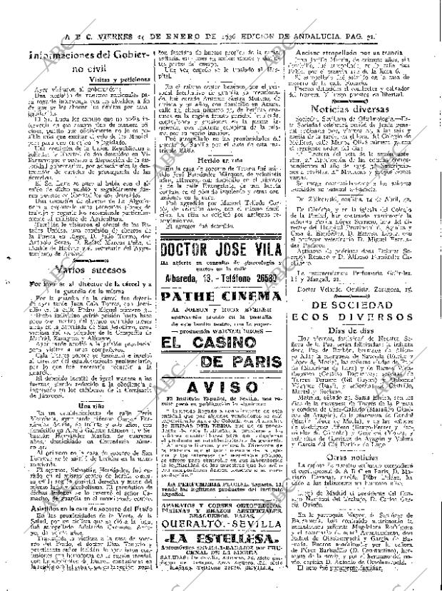 ABC SEVILLA 24-01-1936 página 31