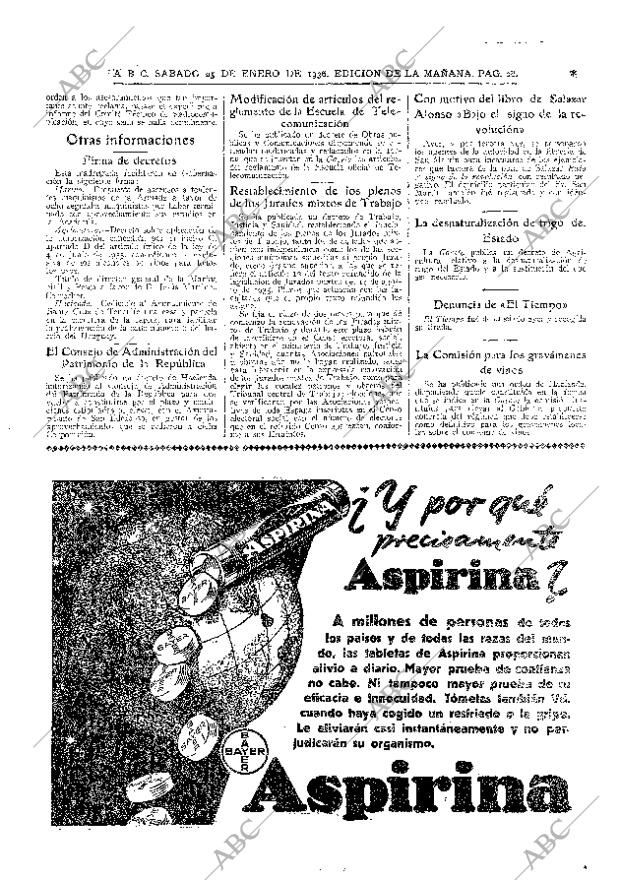 ABC MADRID 25-01-1936 página 28