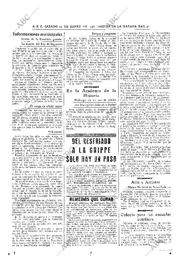 ABC MADRID 25-01-1936 página 42