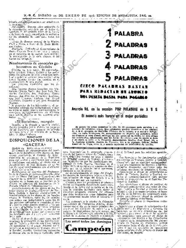 ABC SEVILLA 25-01-1936 página 18