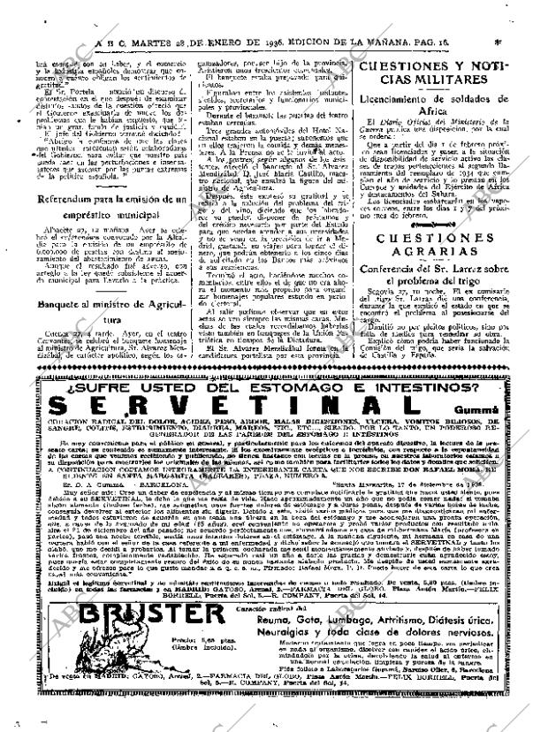 ABC MADRID 28-01-1936 página 16