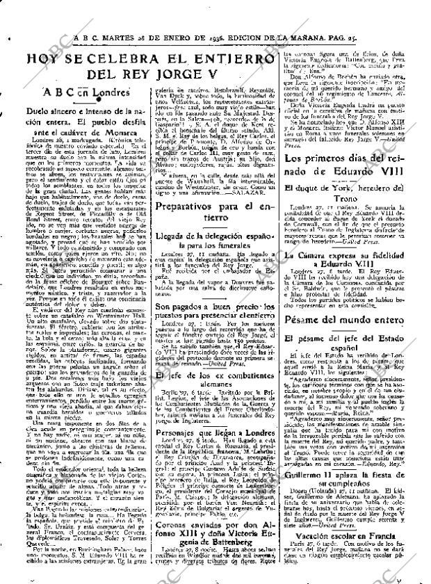 ABC MADRID 28-01-1936 página 25