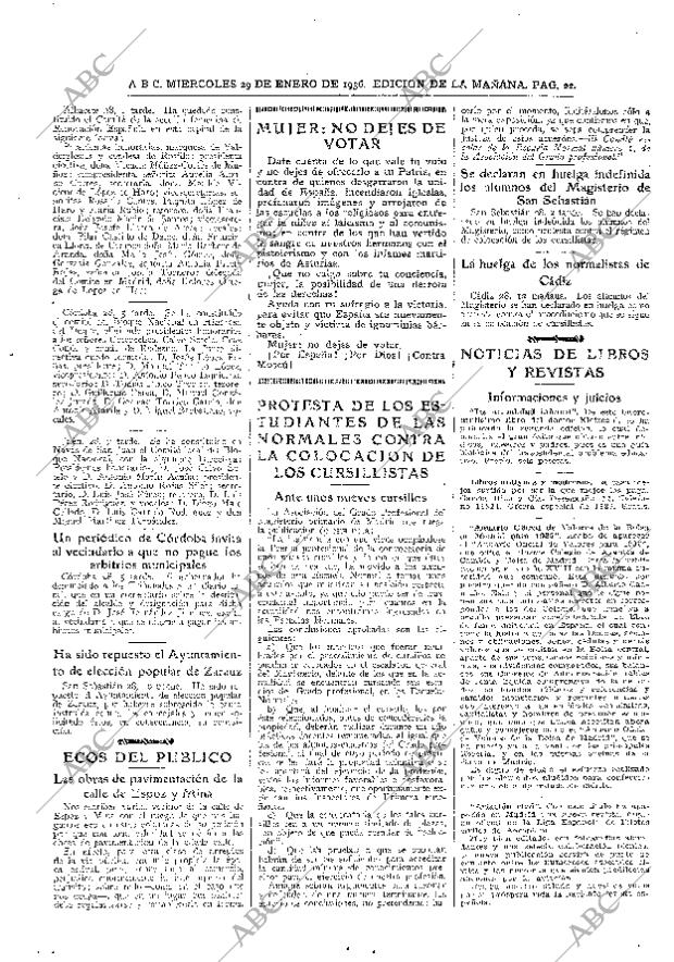 ABC MADRID 29-01-1936 página 22