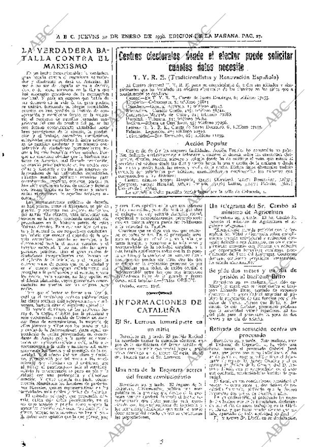 ABC MADRID 30-01-1936 página 27