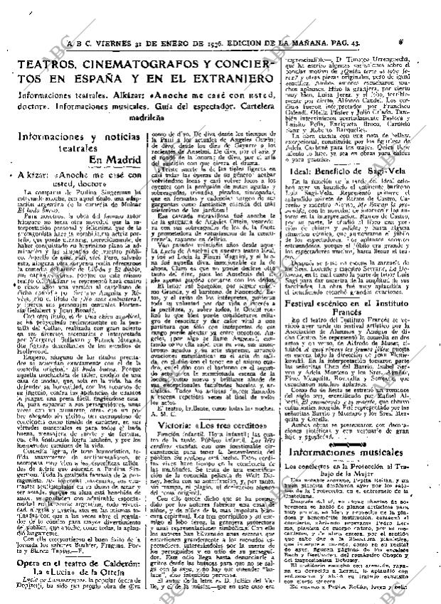 ABC MADRID 31-01-1936 página 43