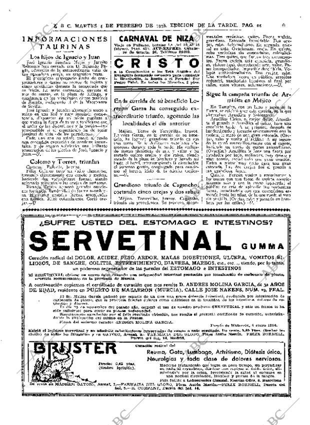 ABC MADRID 04-02-1936 página 24