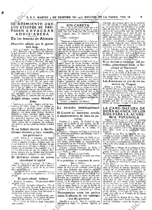 ABC MADRID 04-02-1936 página 28