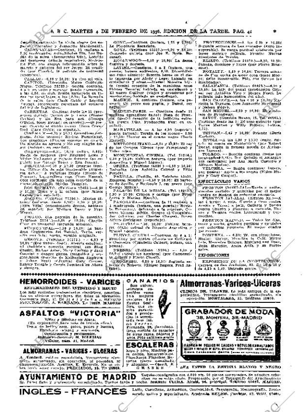 ABC MADRID 04-02-1936 página 41