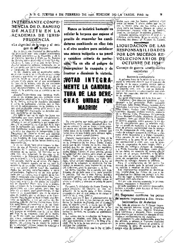 ABC MADRID 06-02-1936 página 19