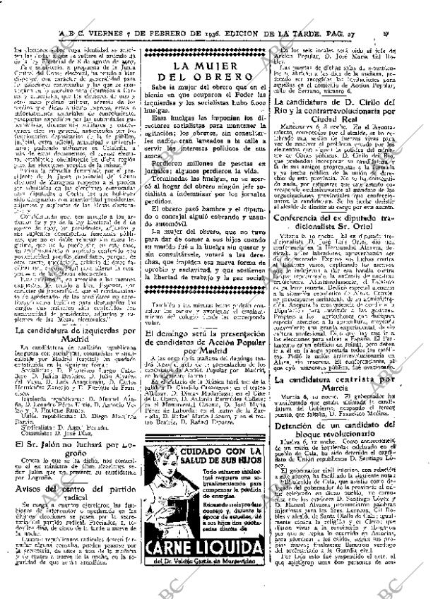 ABC MADRID 07-02-1936 página 27