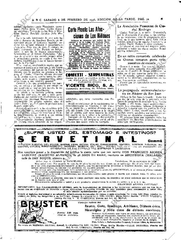 ABC MADRID 08-02-1936 página 30