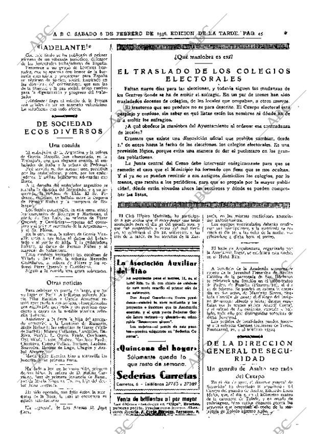 ABC MADRID 08-02-1936 página 45