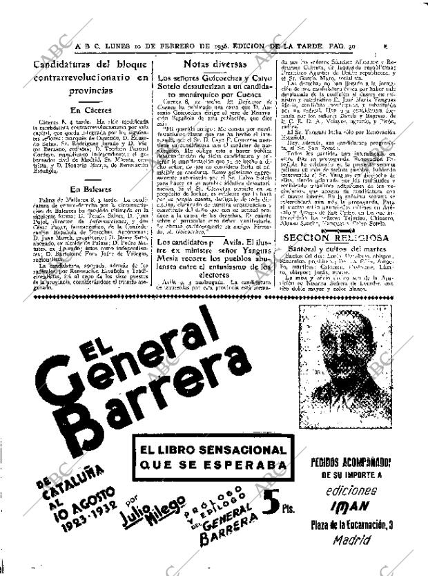ABC MADRID 10-02-1936 página 30