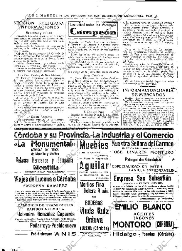 ABC SEVILLA 11-02-1936 página 38