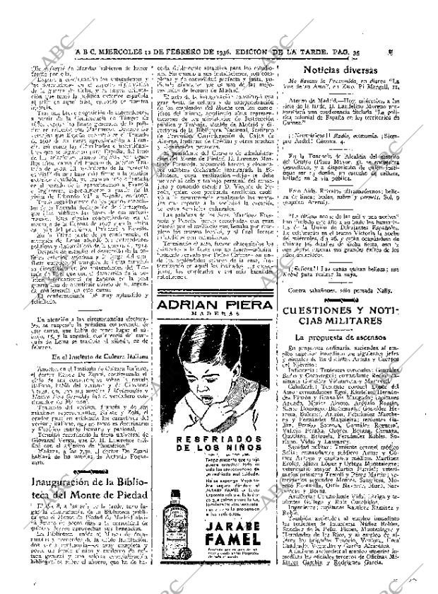 ABC MADRID 12-02-1936 página 35