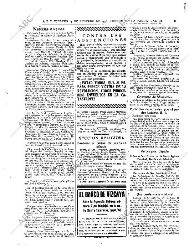 ABC MADRID 14-02-1936 página 38