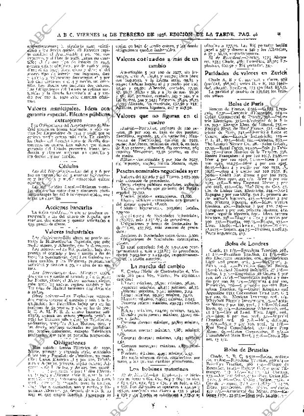 ABC MADRID 14-02-1936 página 46
