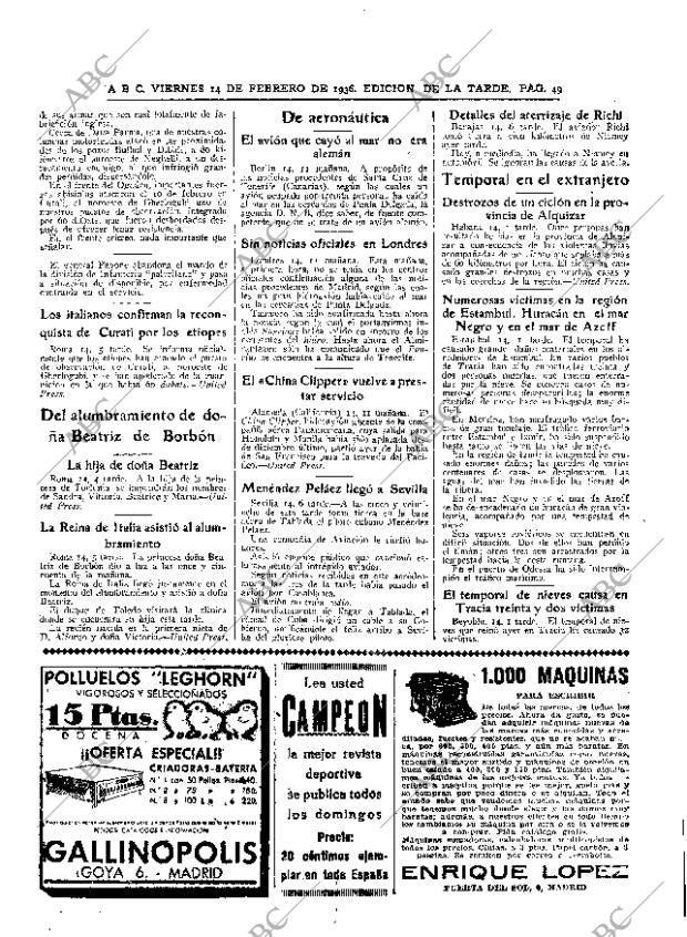 ABC MADRID 14-02-1936 página 49