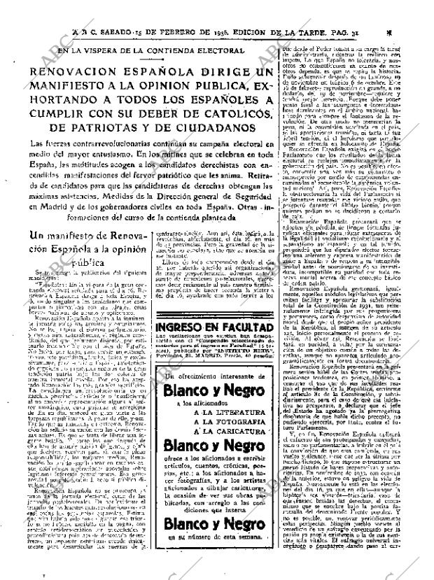 ABC MADRID 15-02-1936 página 27
